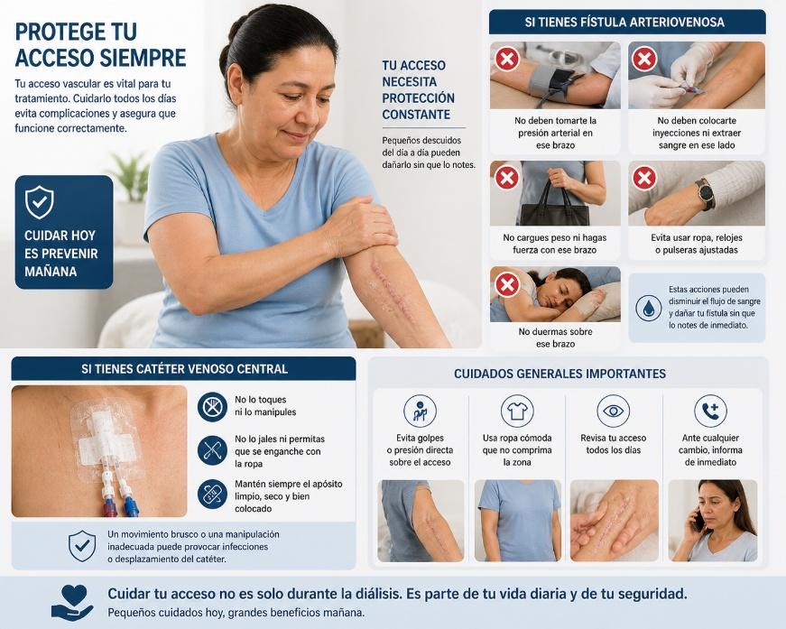 Protección del acceso vascular