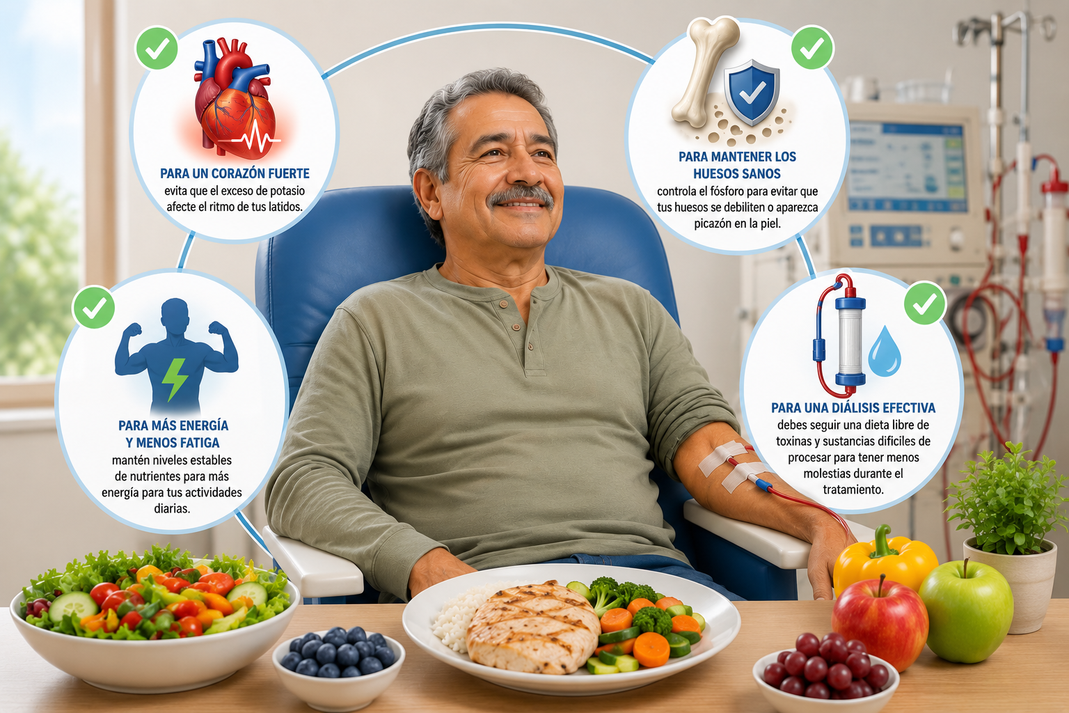 Importancia de cuidar tu dieta en hemodiálisis