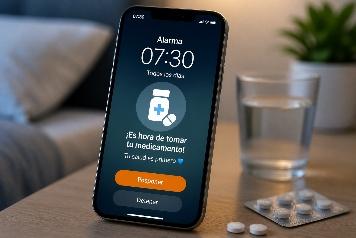 Alarma de medicación en el celular