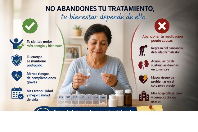Continuar con el tratamiento médico