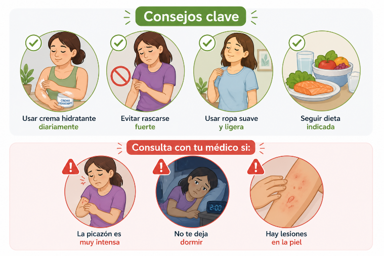 Cuidado de la piel ante la picazón